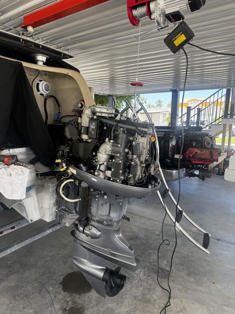 Boat and outboard service work